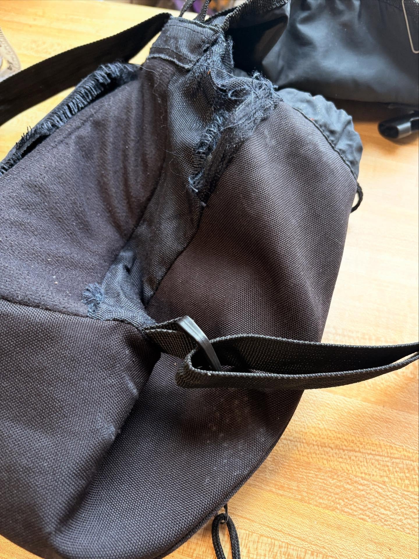 Little vintage Mudd backpack repaired today! #boltwest #boltwestrepairs #boltwestrepairwear #ifitsbrokefixit #diy #sewingrepair #backpackrepair