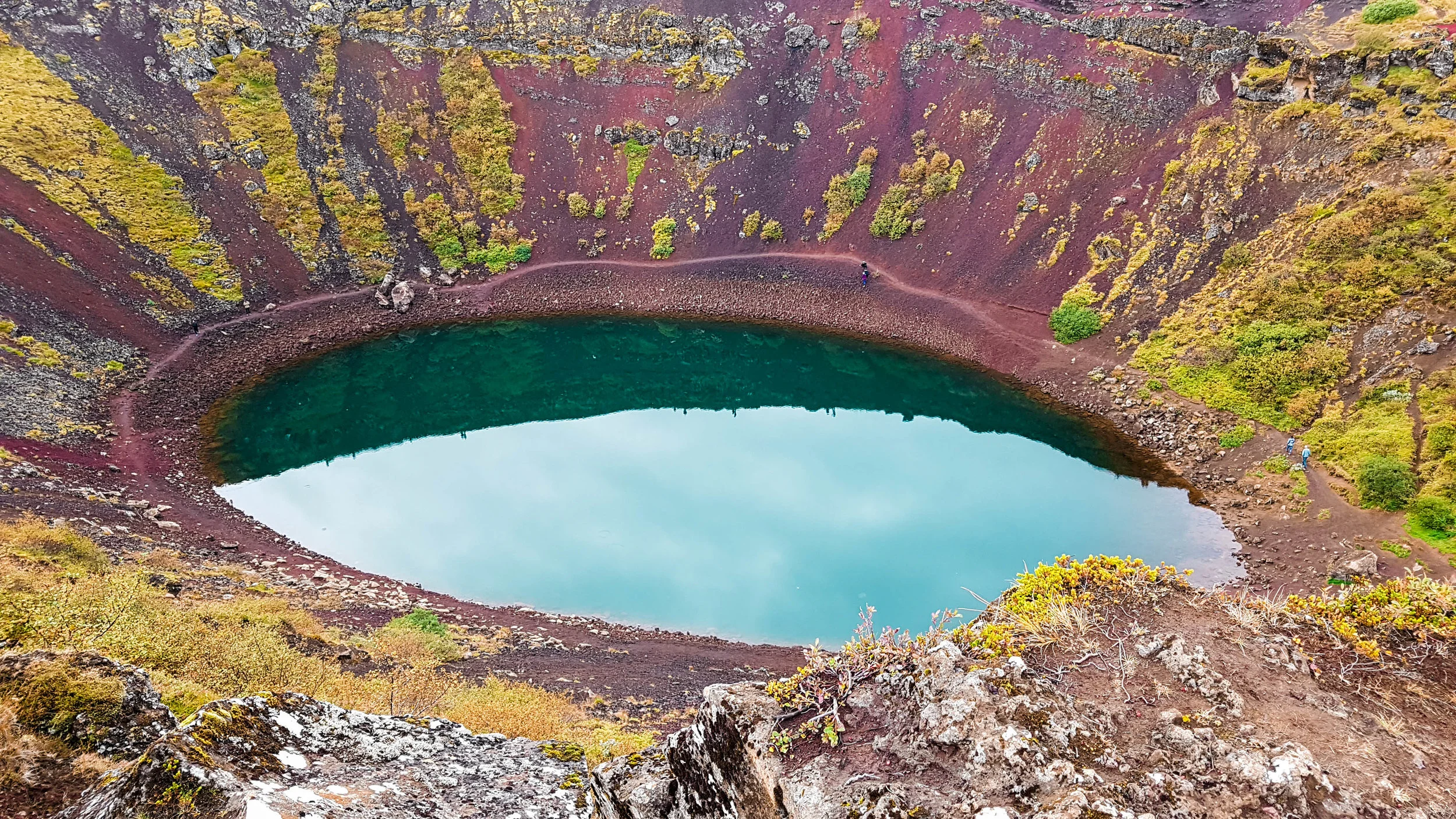 Kerið is a volcanic crater lake located in the Grímsnes area in south Iceland , along the Golden Circle.
