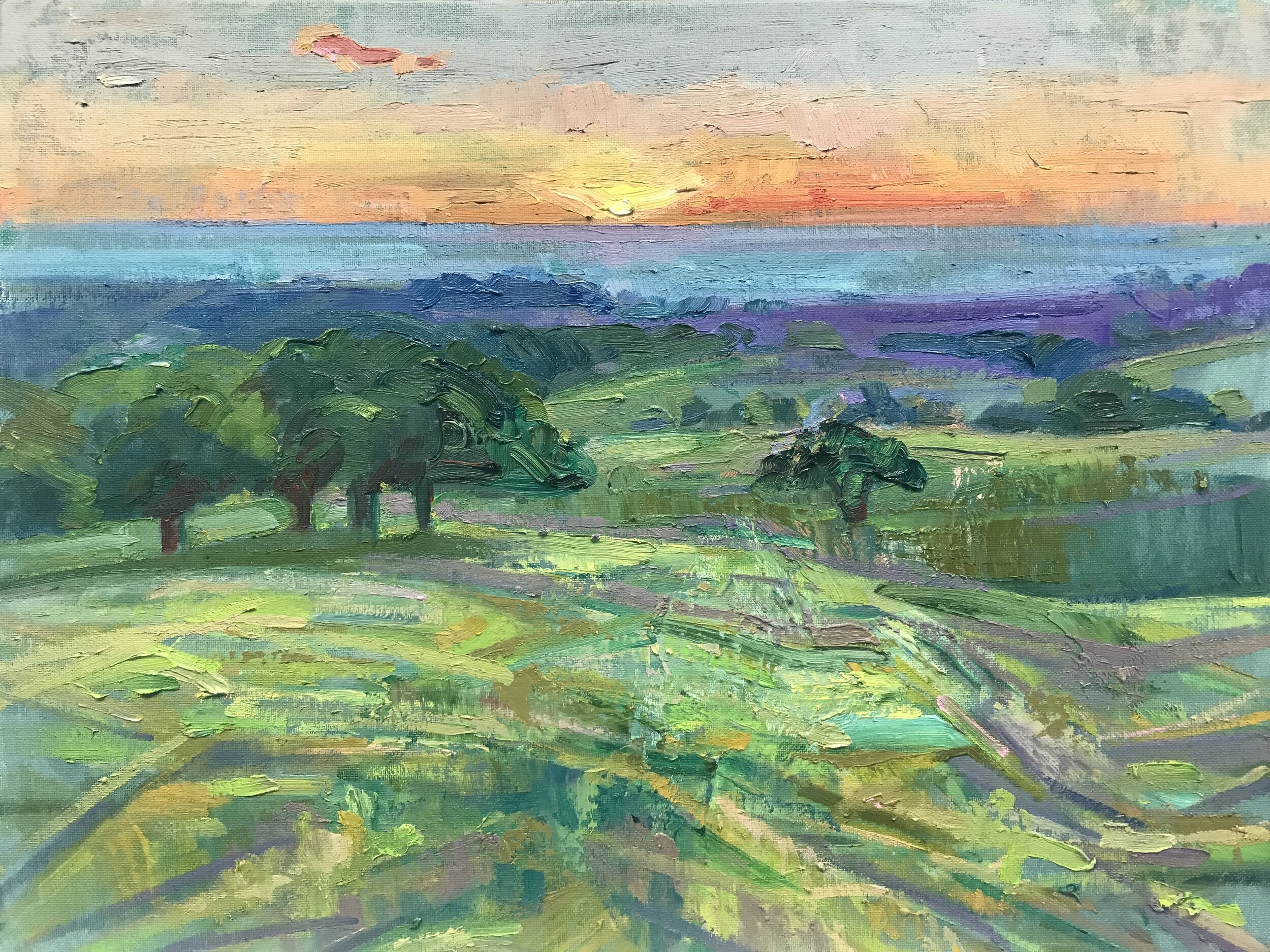 Golden hour, 14"x18"x oil on canvas, 2019