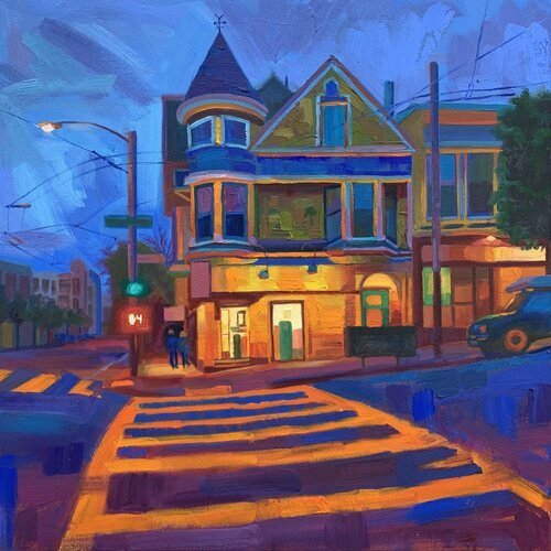 Gypsy Corner, SF, 30"x30", oil on canvas, 2014