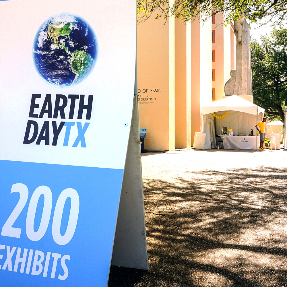 Solari's booth at earth day texas 2016 from afar
