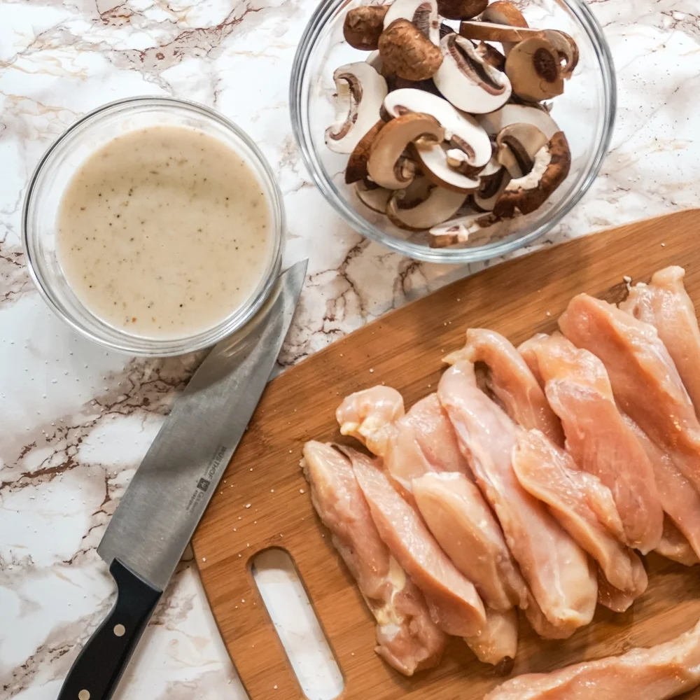 Mushroom Chicken - Mise en Place