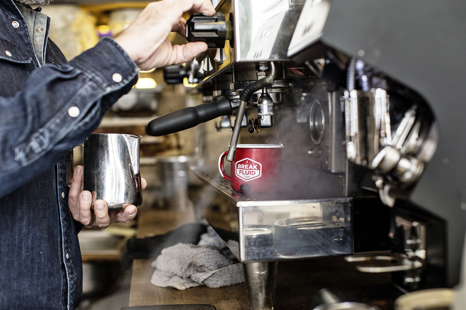 Barista coffee at Crocker & Wood Cafe