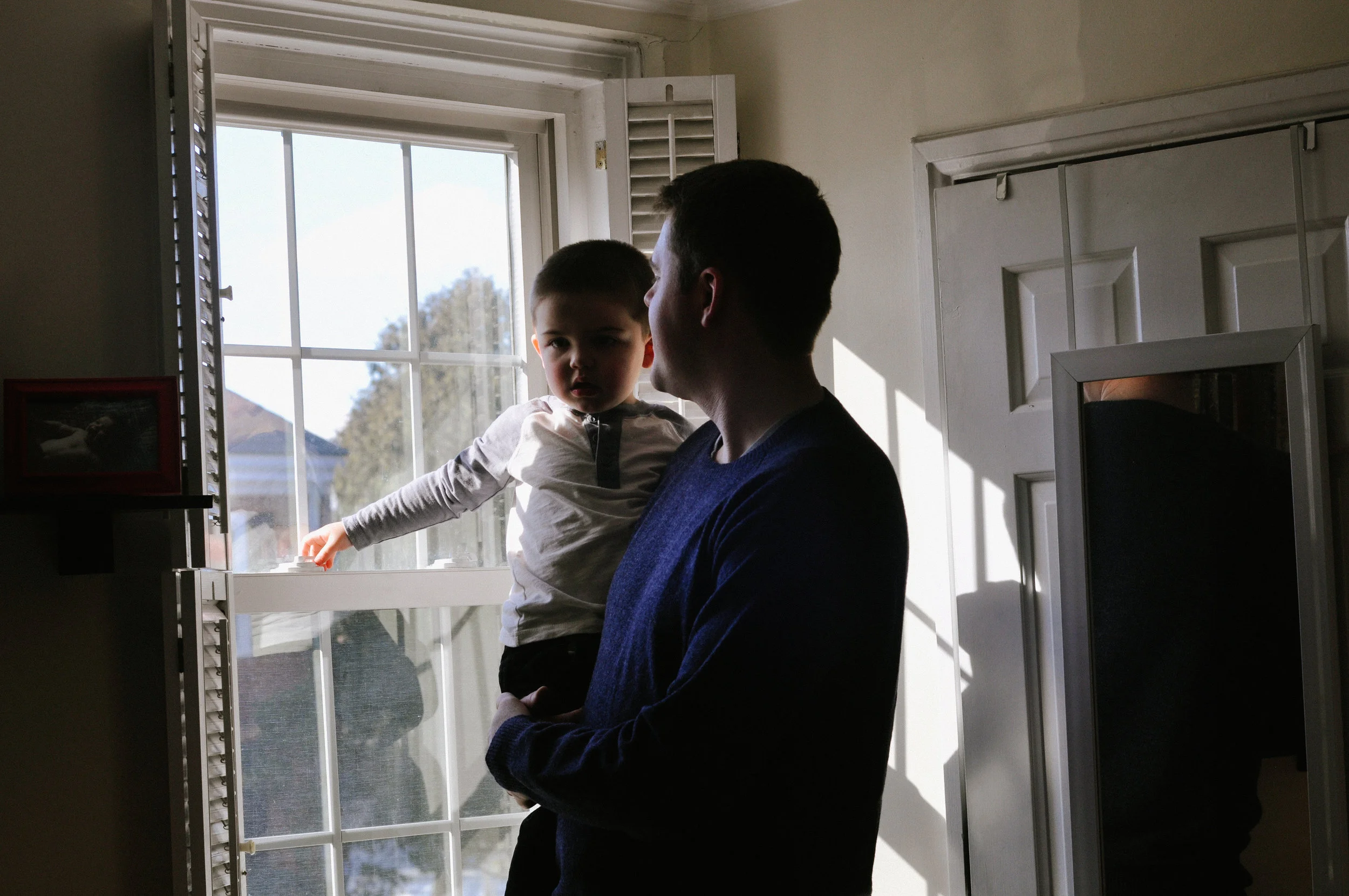 father and son mirror