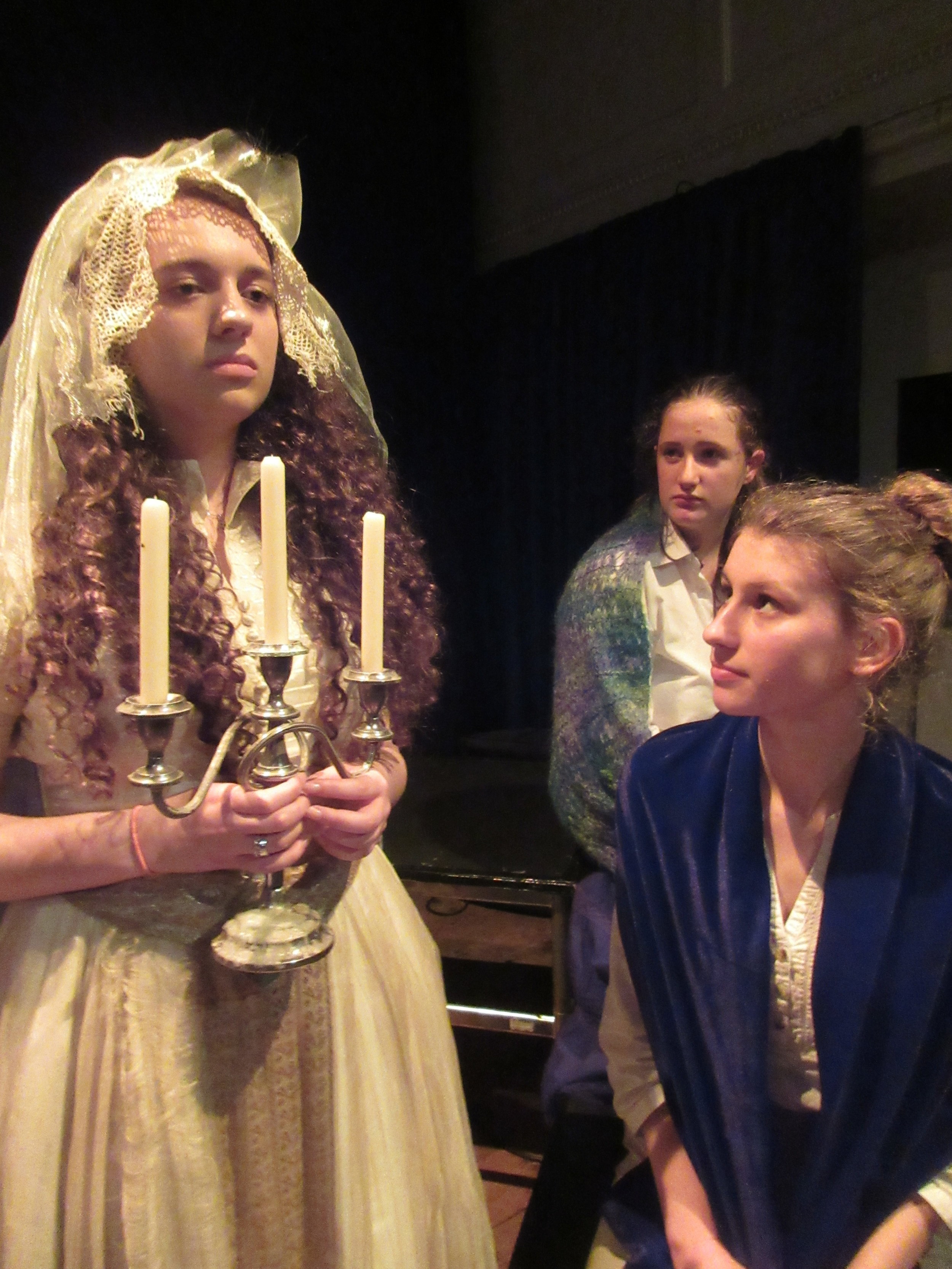 Lydia Gibbons as Miss Havisham with Catherine Jones and Eleanor Harris.JPG