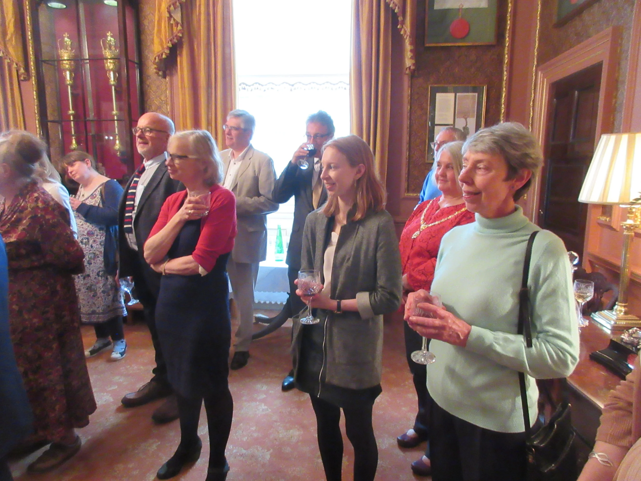 Members of Next Stage (left to right) Claire Rumball, Dave Dunn, Barbara Ingledew, Andrew Ellison, Ren Leming, Izzy Ingledew, Mayoress Margaret Crossley and Suzanne O'Callaghan. 