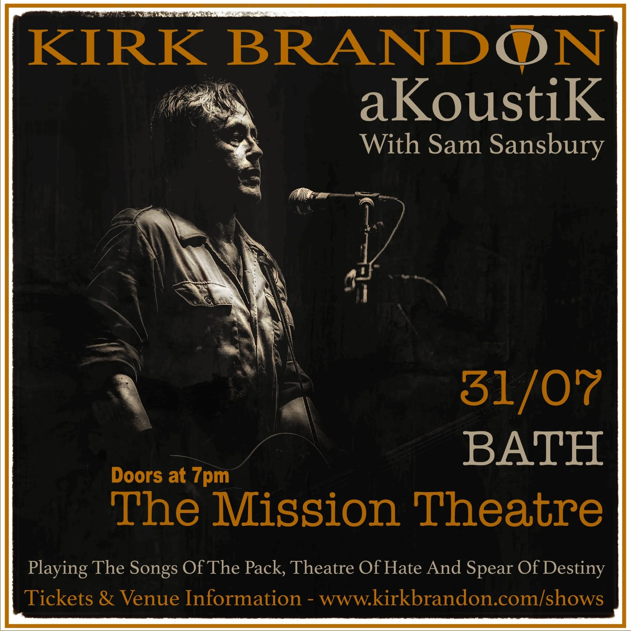 Kirk Brandon aKoustiK with Sam Sansbury 
