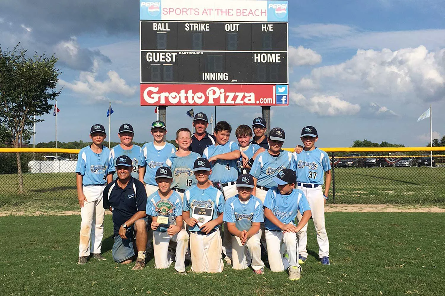 11U West Chester Dragons NL win Sports At The Beach in July 2016