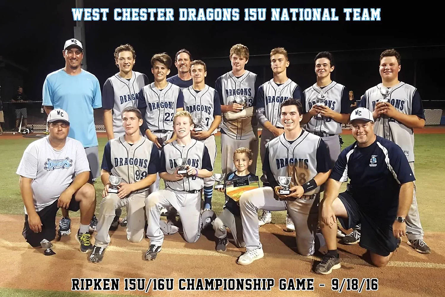15U West Chester Dragons NL baseball team