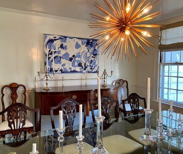 What a stunning dining room up in Rye, NY!  Charming town !  Thank you so much 💙💙💙