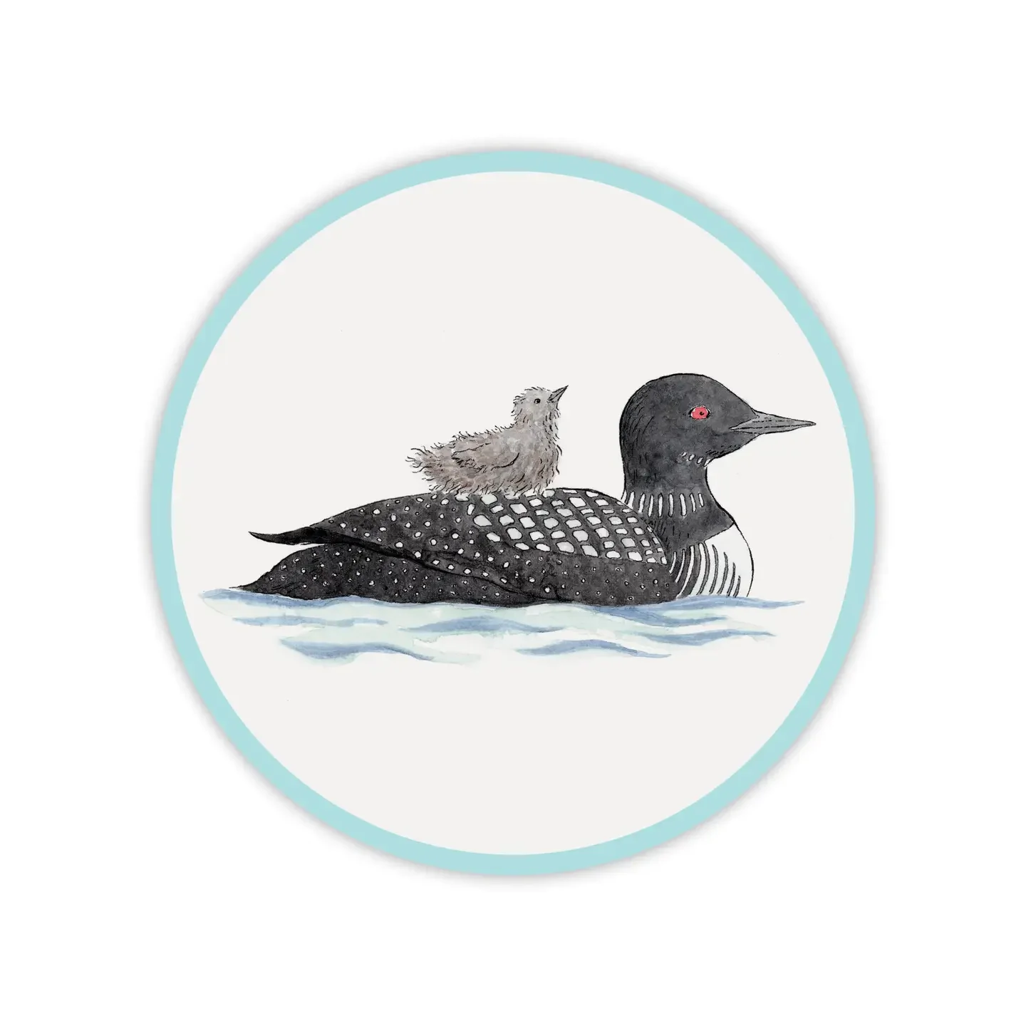 Loon Mama and Chick Coasters