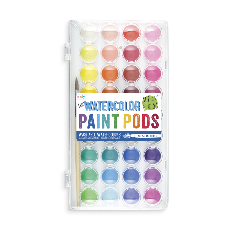 Watercolor Paint Pods Set with Brush