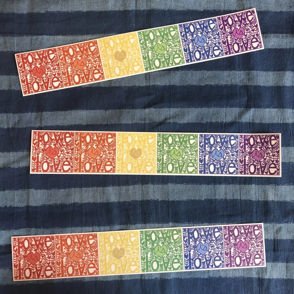 Love is Love Long Rainbow Sticker