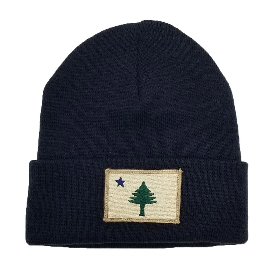 old Maine flag beanie navy