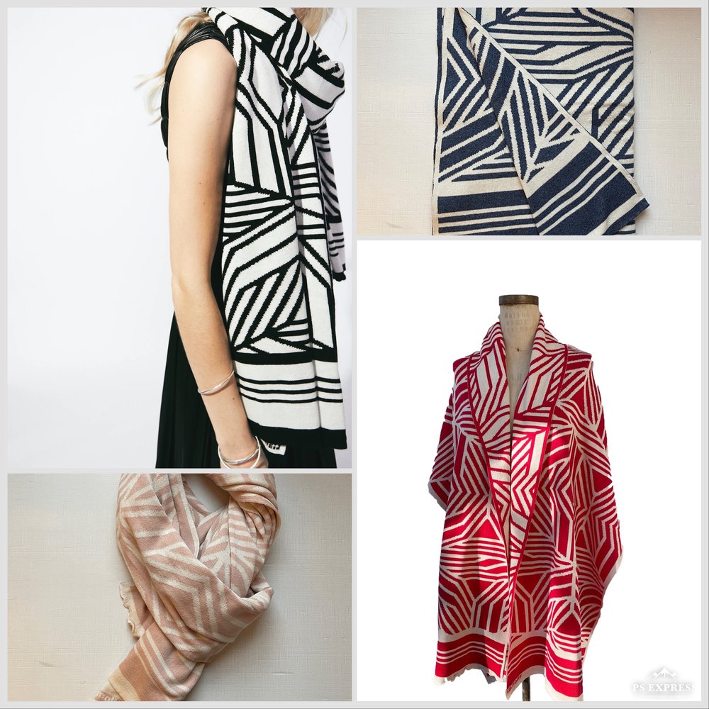 N°663 Poppy Red Triangle Cotton Scarf — Swallowfield