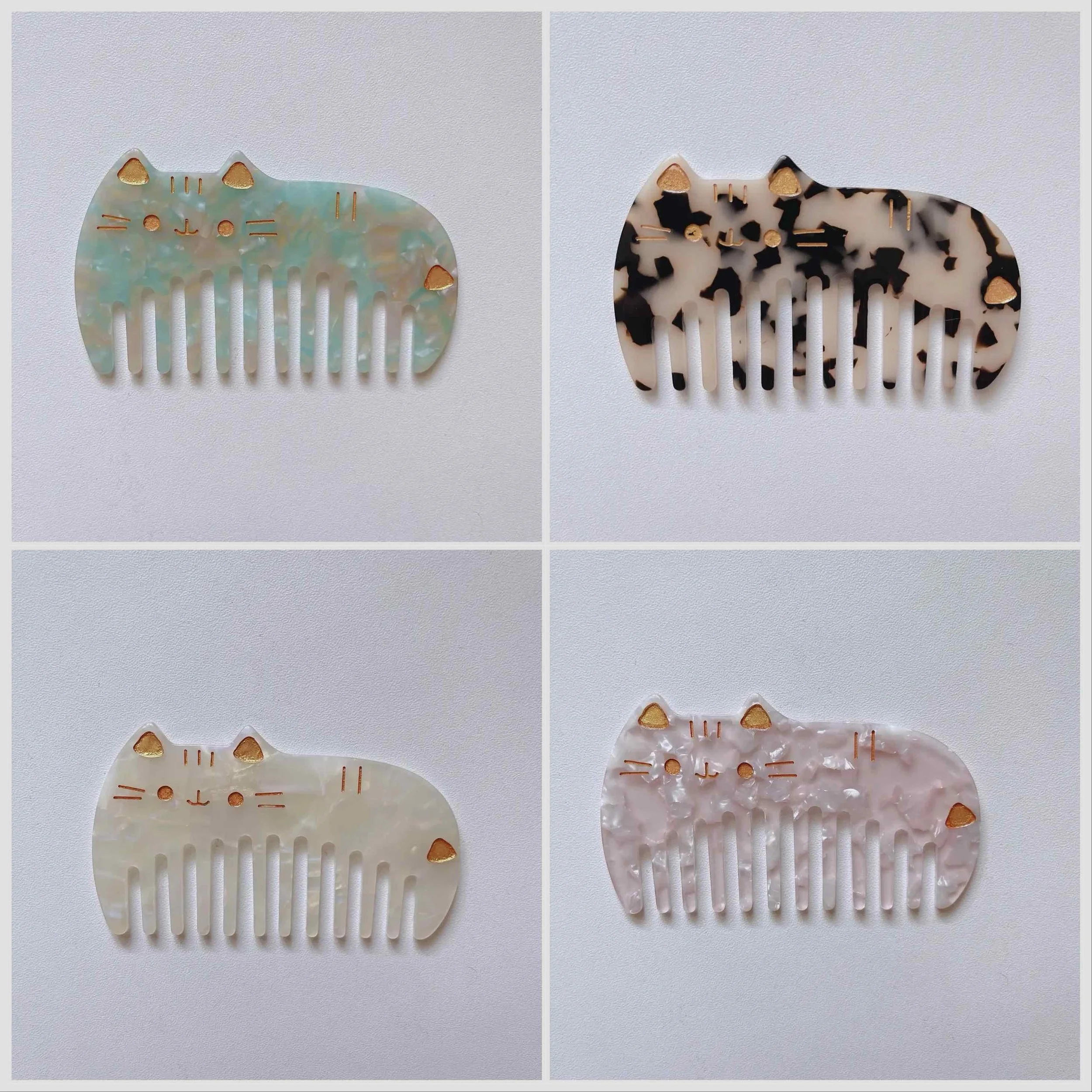 Cute Cat Mini Wide Tooth Comb Eco-Friendly