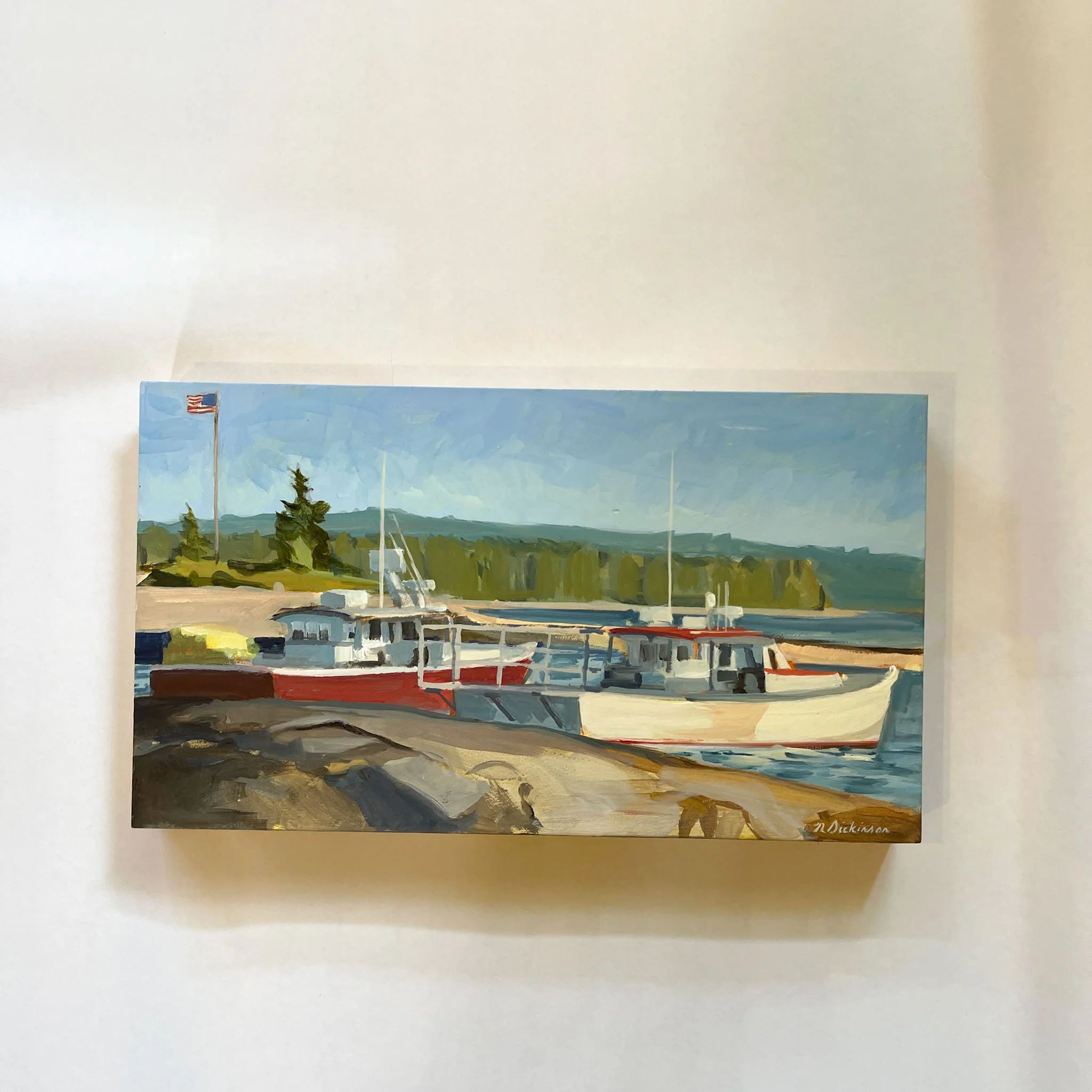 Two Lobster Boats by Nat Dickinson