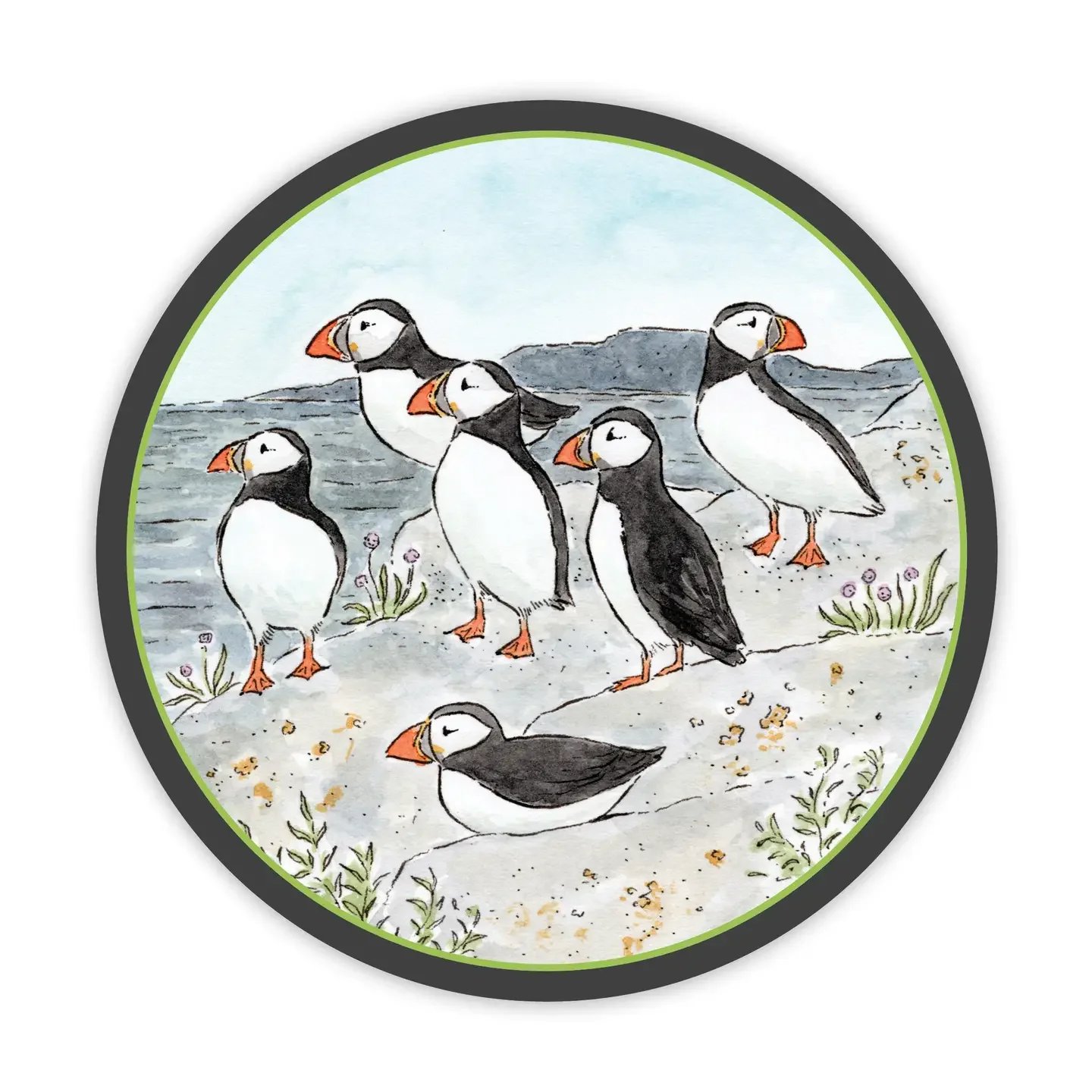 Puffin Colony Coaster Set