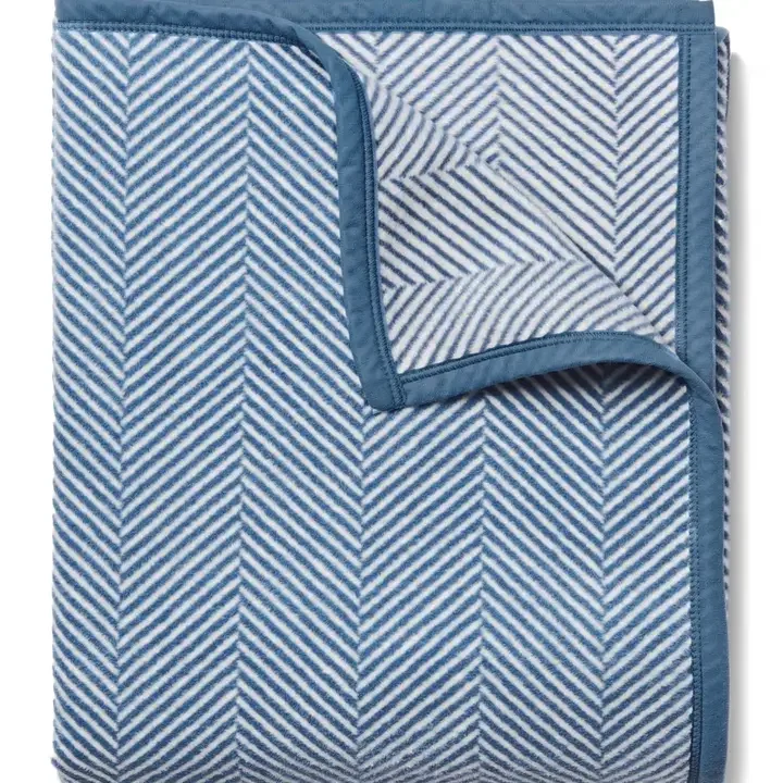 Harborview Herringbone Cornflower Blanket