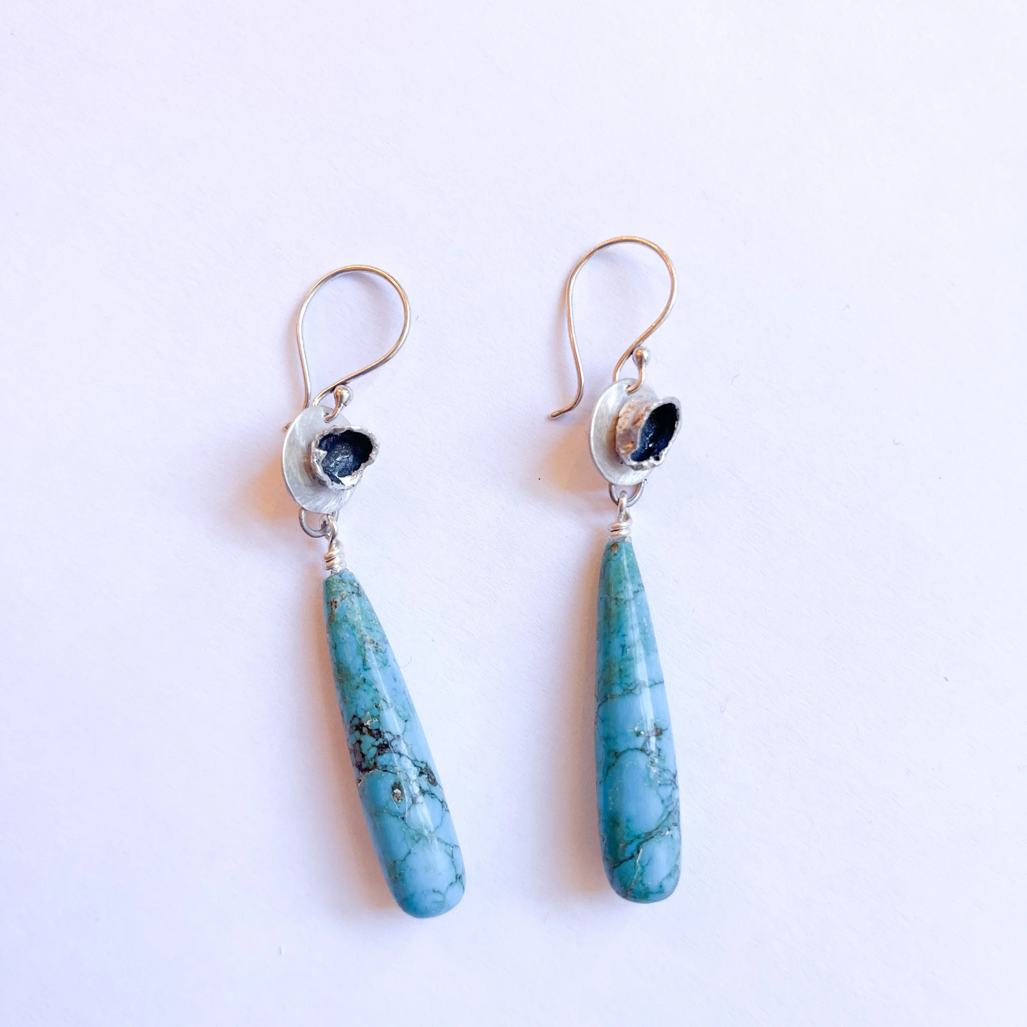 Bloom Turquoise Drop Earrings