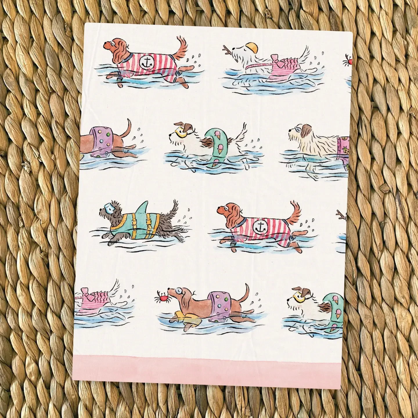 Swimmy Pups Tea Towel