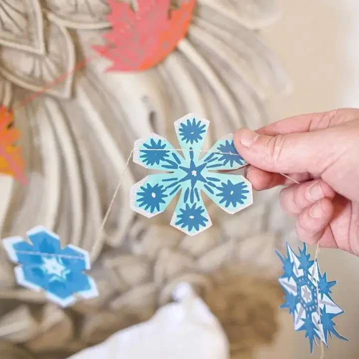 snowflake sewn garland east end press