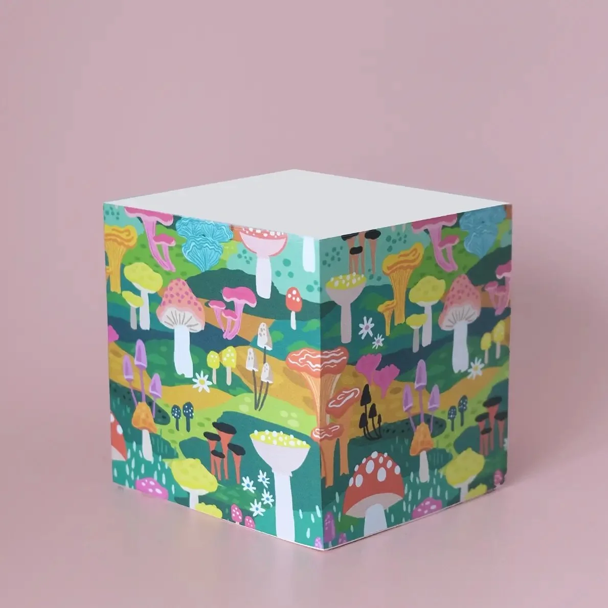 Mushroom Heaven Sticky Note Cube