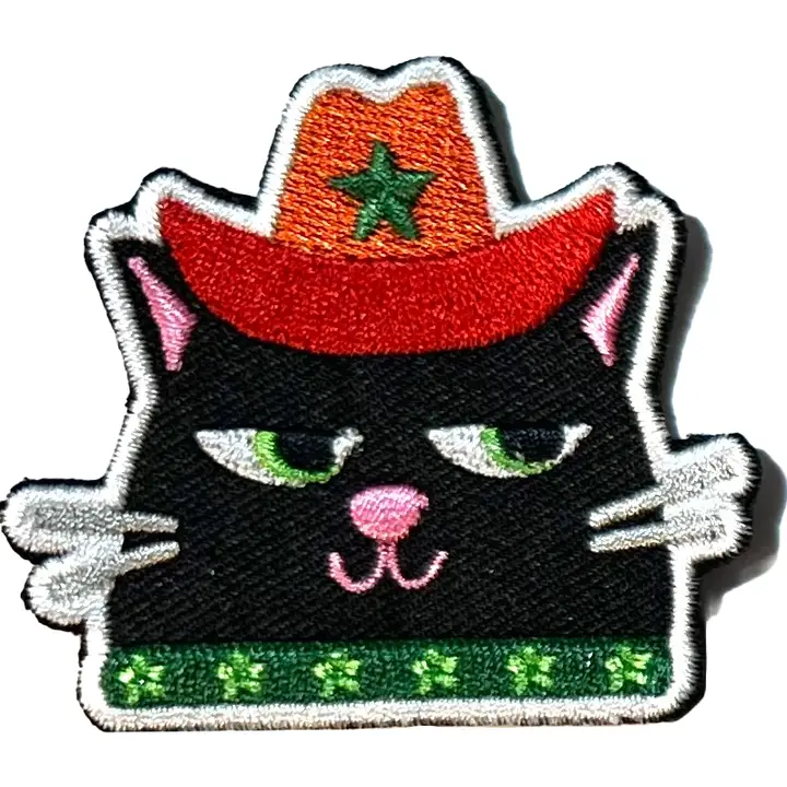 Cowboy Cat Embroidered Patch