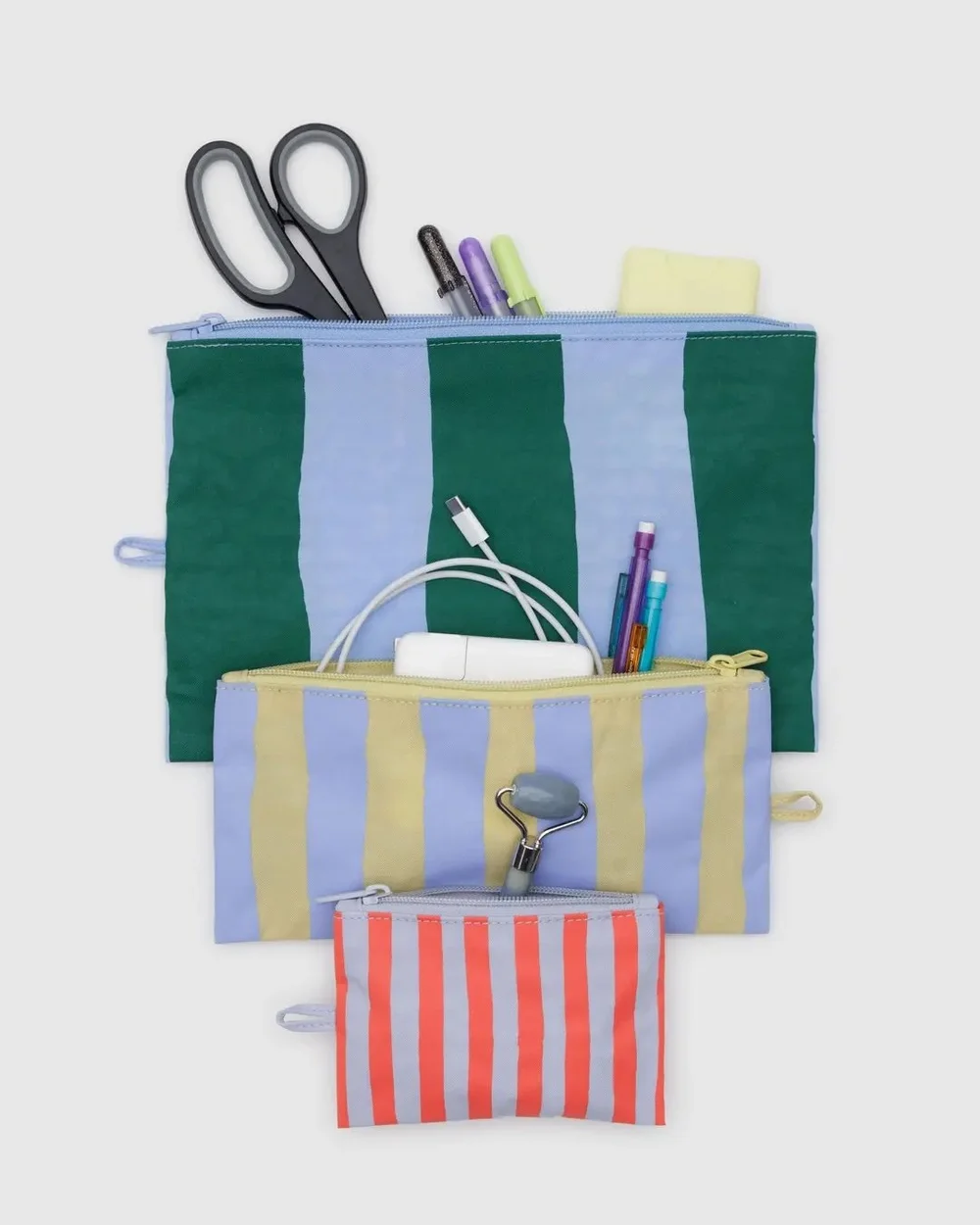 Baggu Flat Pouch Set — Swallowfield Functional Art, Handmade