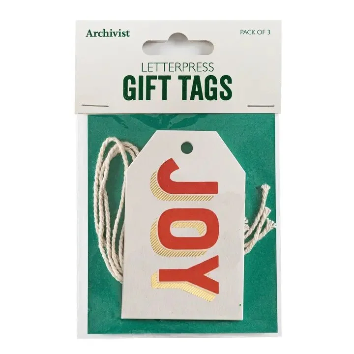 Joy Christmas Gift Tag (3-Pack)