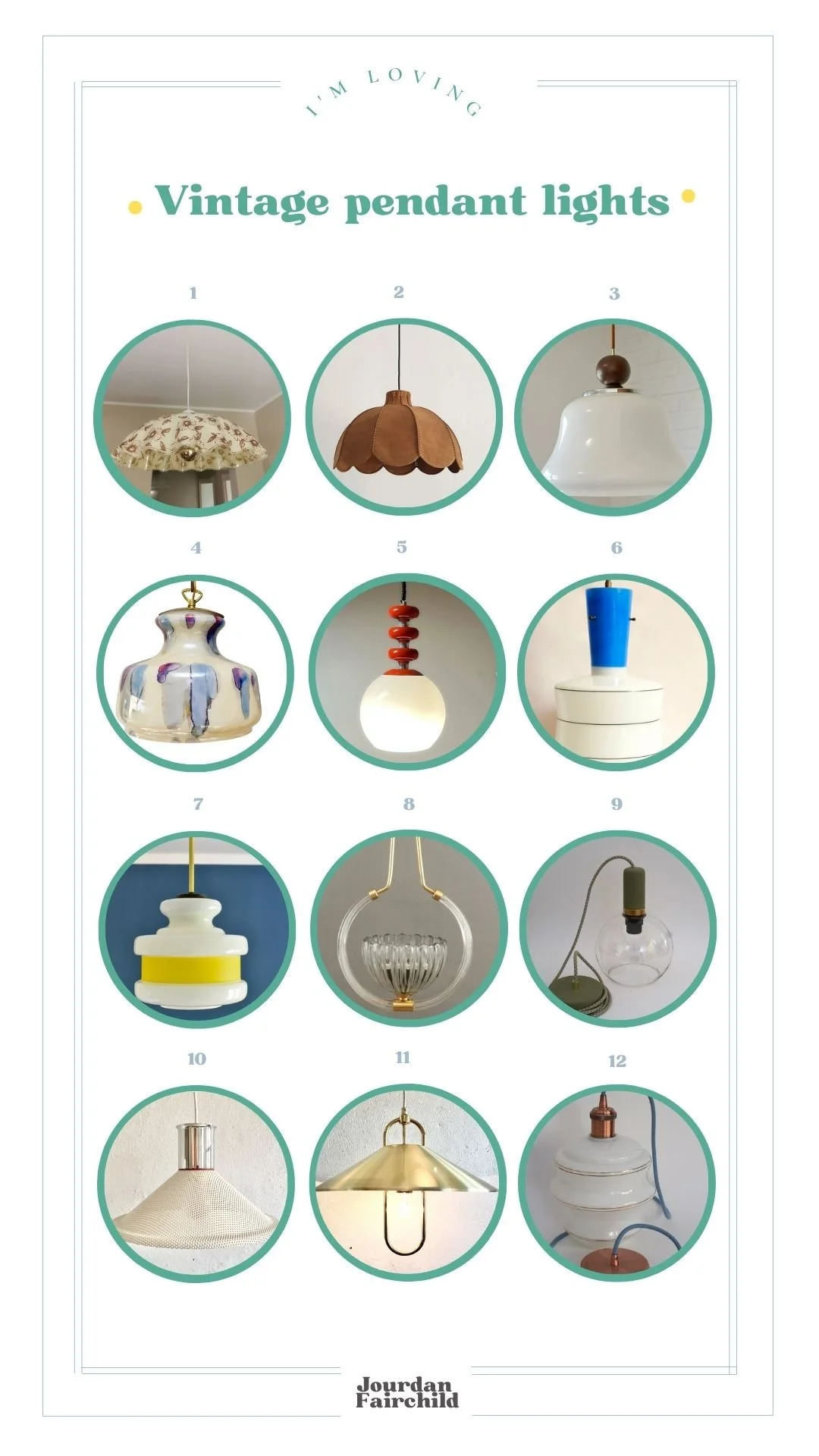 I'm loving: vintage pendants lights 