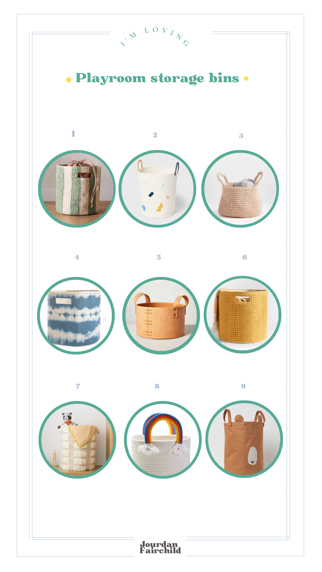 I'm loving: playroom storage bins