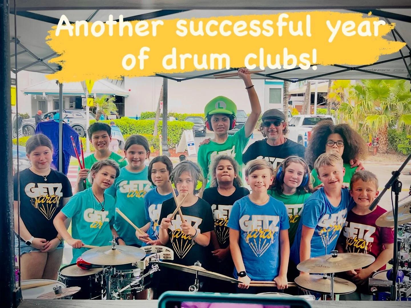 Kids had a great time performing on Kahunas outdoor stage for their end of the year show.  The whole beach area got to experience how Getz Arts does drum club!! Great job drummers!  Mr Joe looks forward to seeing you all in SEPTEMBER.
