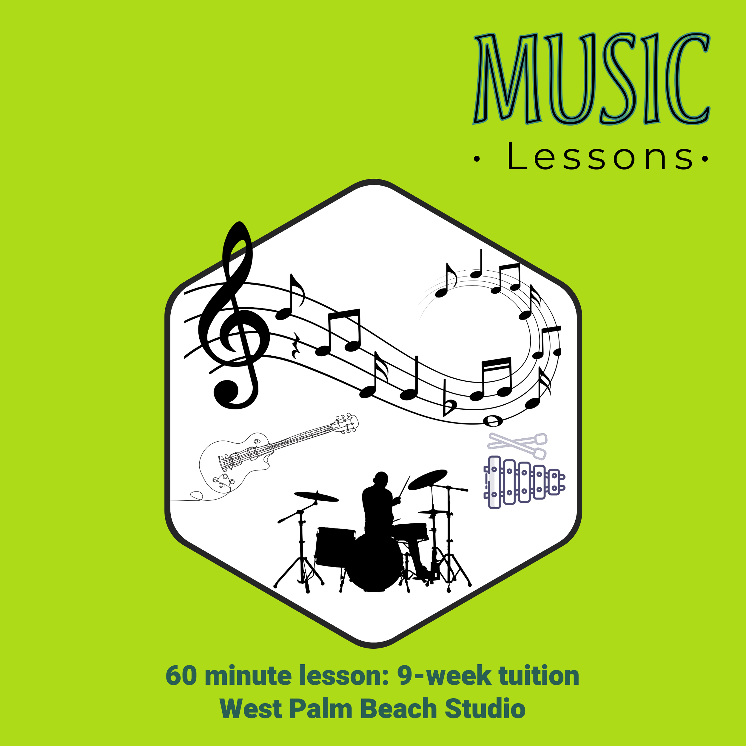 60 minute private lesson 9-Week Quarterly Tuition