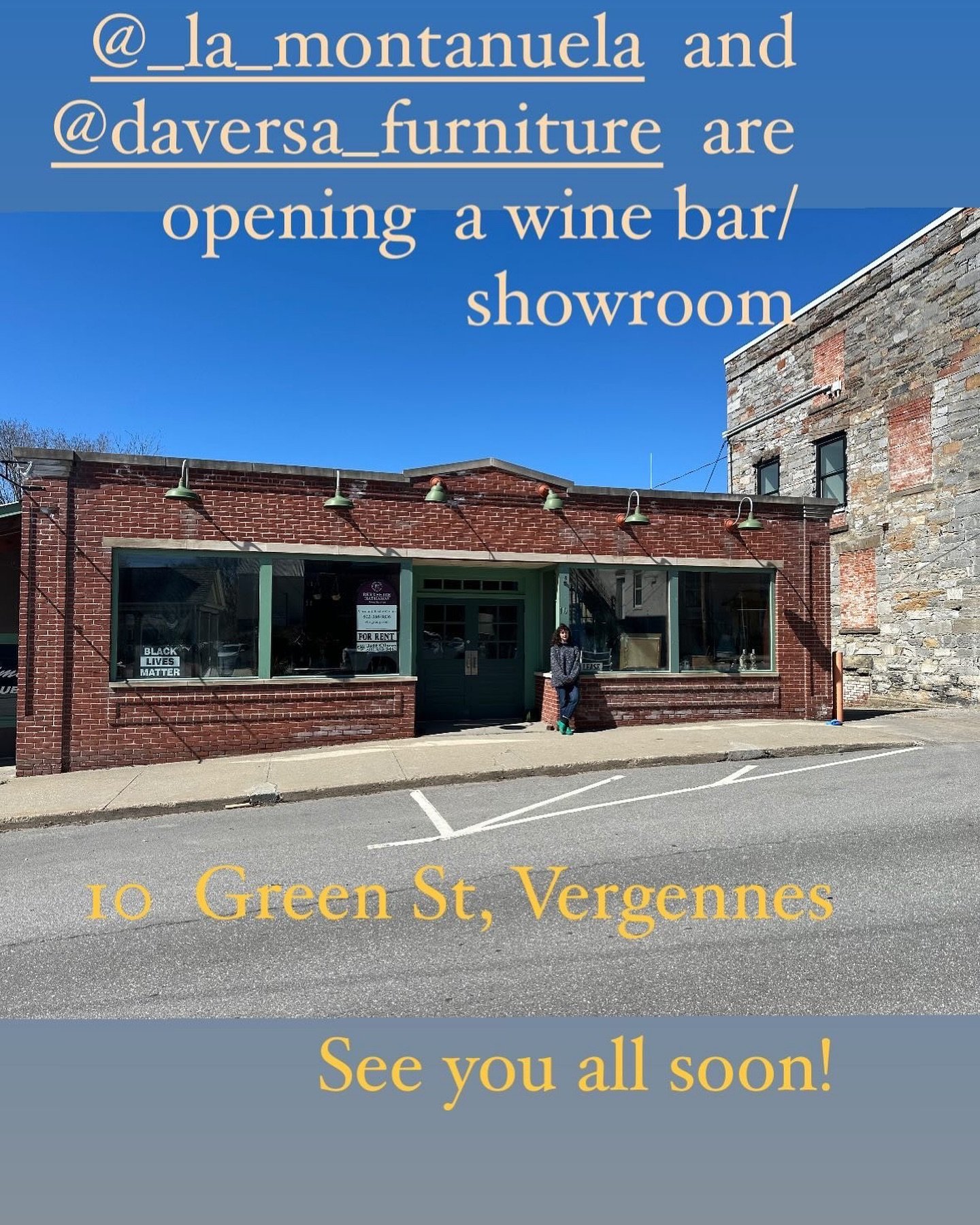 So excited ~ great vibes happening in the Little City&rsquo;s downtown! ❤️ Stay tuned! Till then, follow @_la_montanuela and @daversa_furniture ❤️

#vergennes #addisoncounty #littlecitybigheart #vtdowntowns