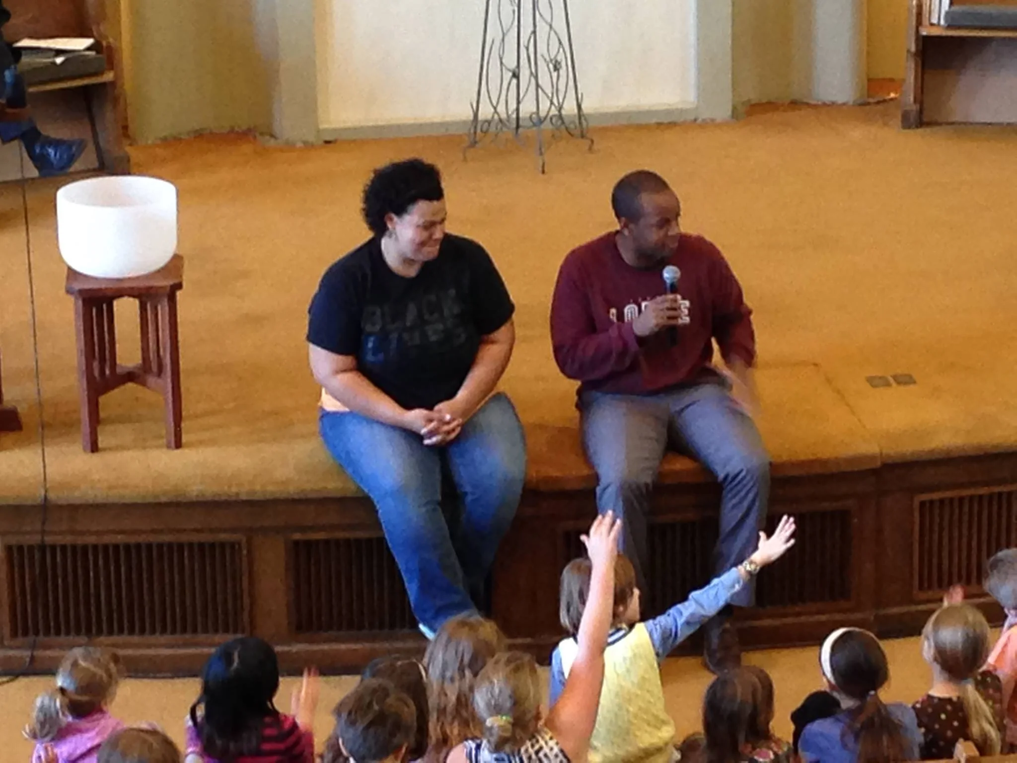 Lena & Kenny holding court with the kids