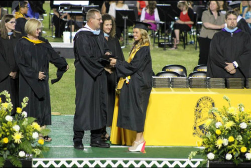 Kendall Jones graduating from High School