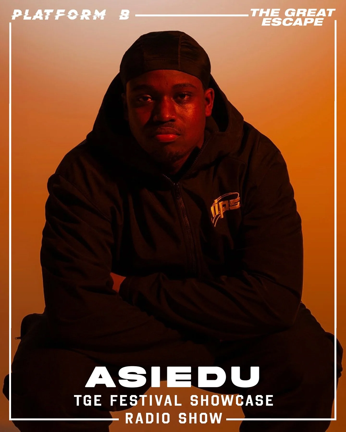 🔒 LOCK IN FROM 9PM &lsquo;til 10PM TONIGHT 🔒 for a @greatescapefest Showcase Radio Show w/ Ari from @sidequest.records featuring an interview with @as1edu 🔥 one of the artists performing at Platform B&rsquo;s official festival opening party at Jub