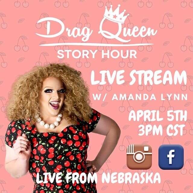 This Sunday we are once again LIVE over at @dragqueenstoryhour This story hour is replacing our monthly @starbucks reading in Lincoln.  Join us Sunday April 5th at 3pm cst #standwithstoryhour #spiritofstoryhour #drawadragqueen