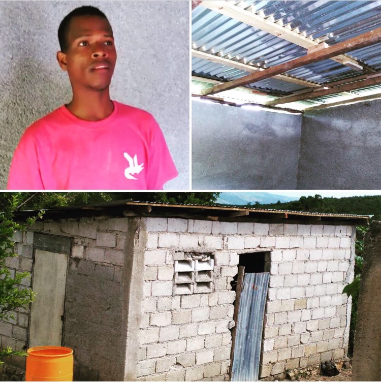 This is Elissaint and his new home. Funds were used to rebuild a new roof! Thank you for rebuilding lives, homes and communities! 