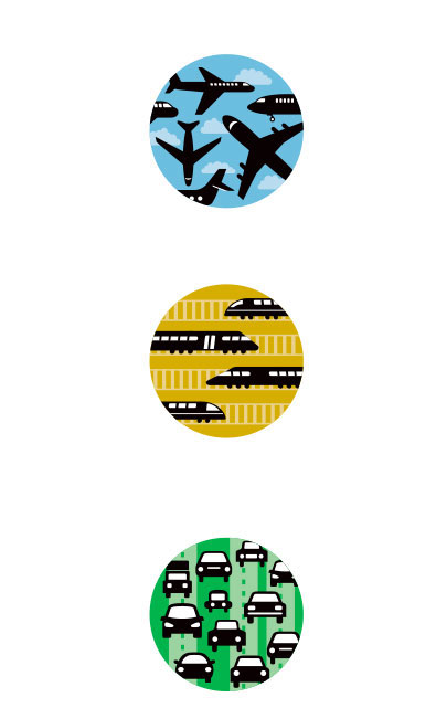 Travel icons AARP THE MAGAZINE