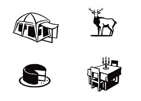Camping icons AMEX