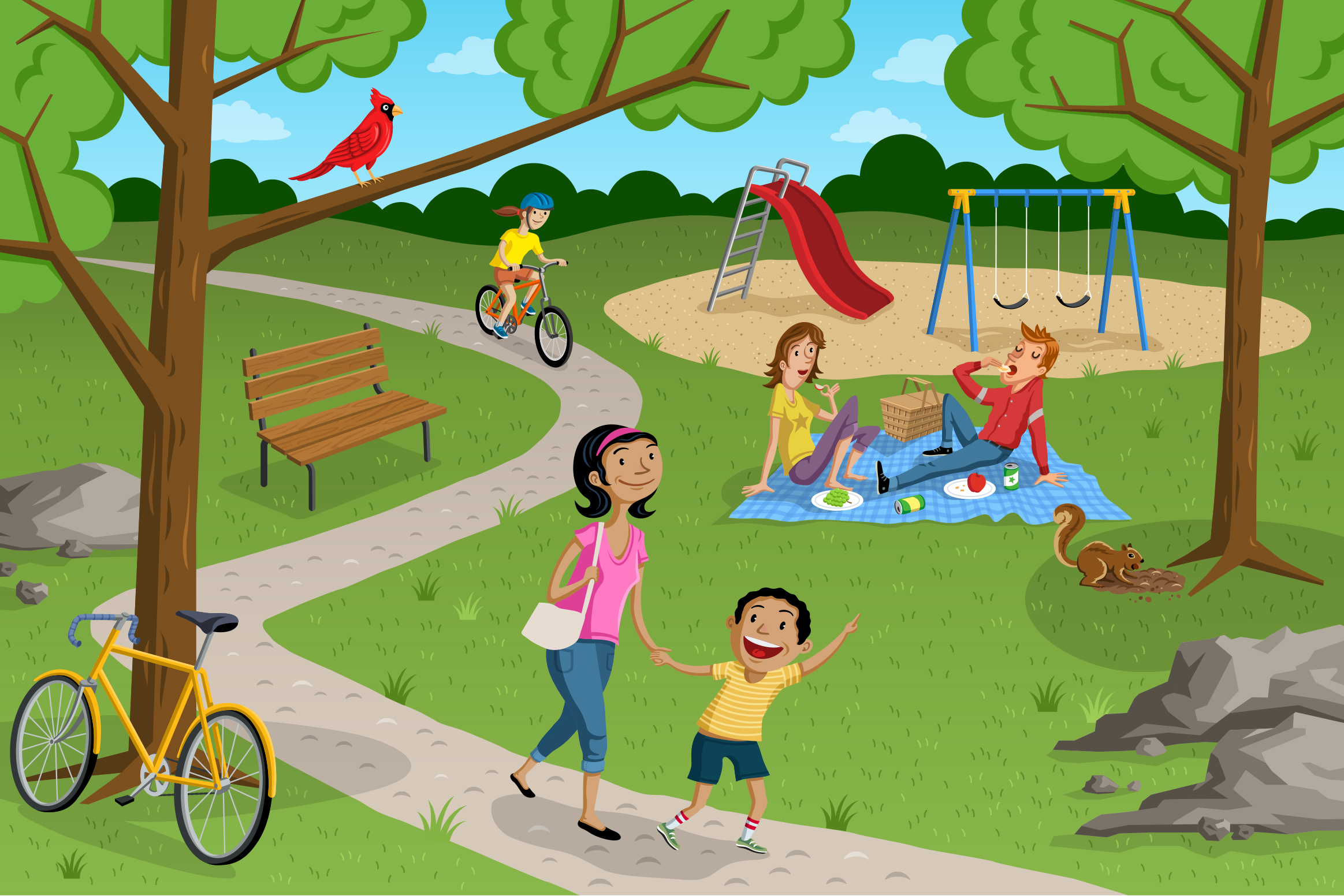 Park Scene HOUGHTON MIFFLIN