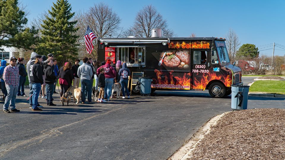 The line for the food truck was long. Too long. | Photo credit Mike Foss