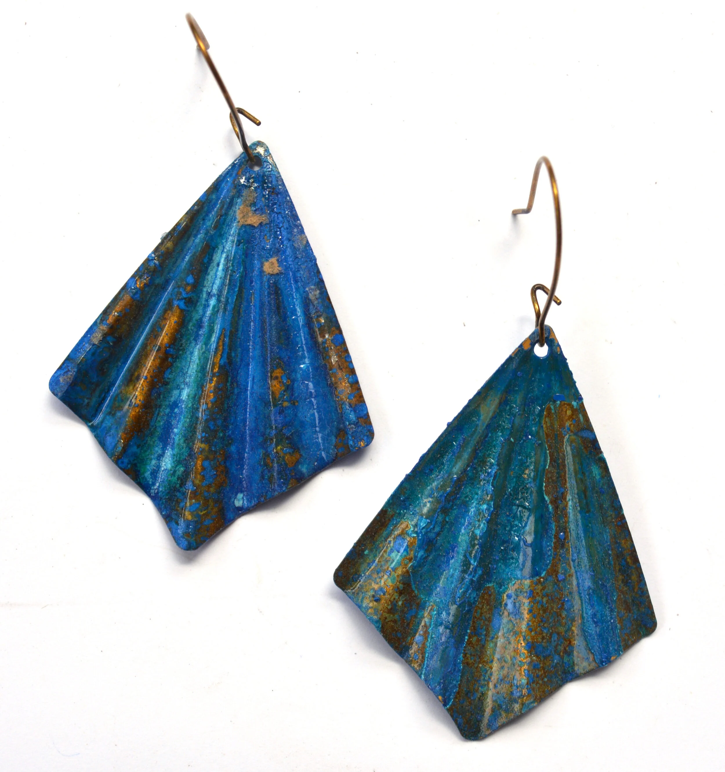 Folded Earrings - Blue .jpg