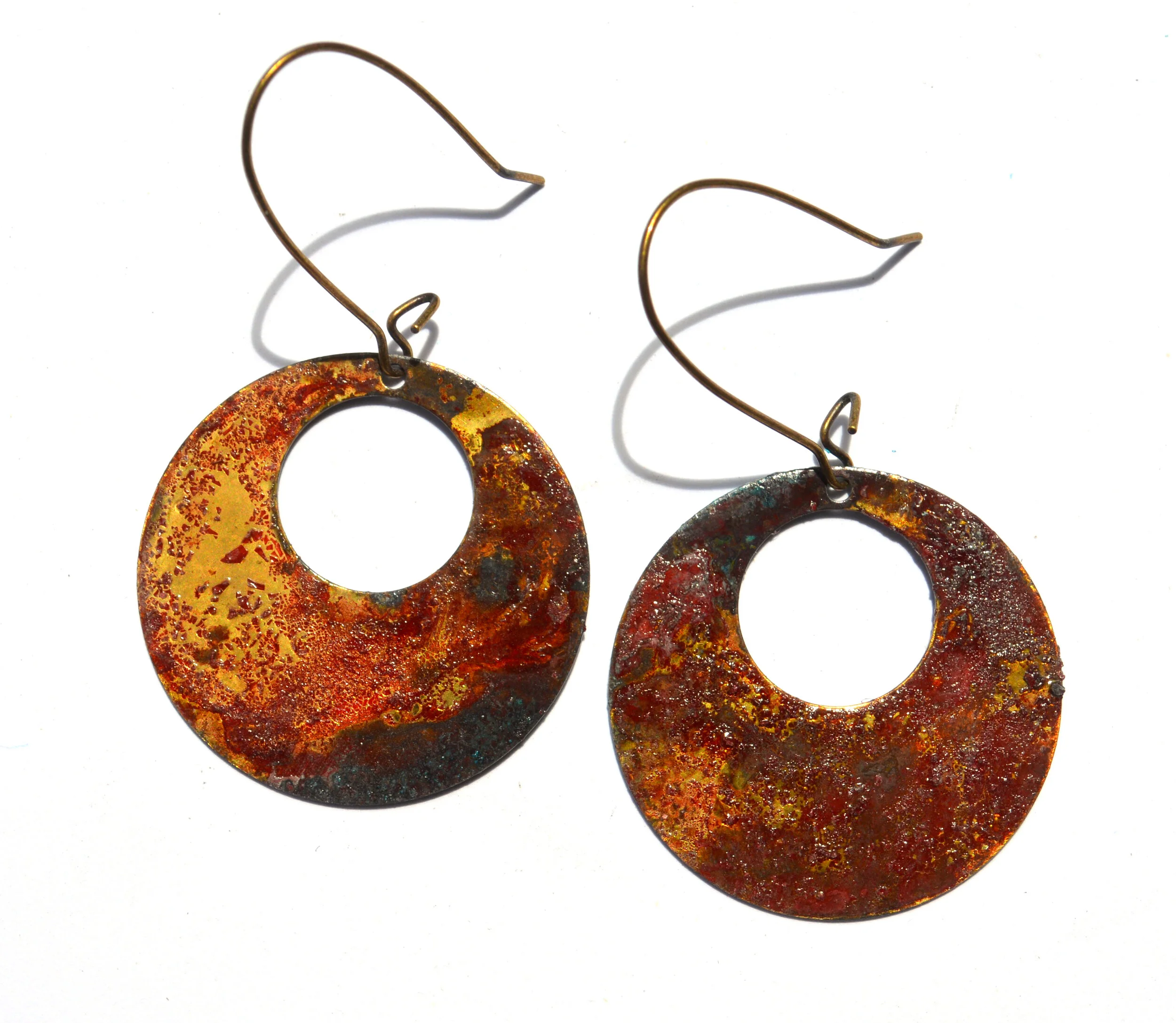 Circle Dangle Earrings - Red.jpg