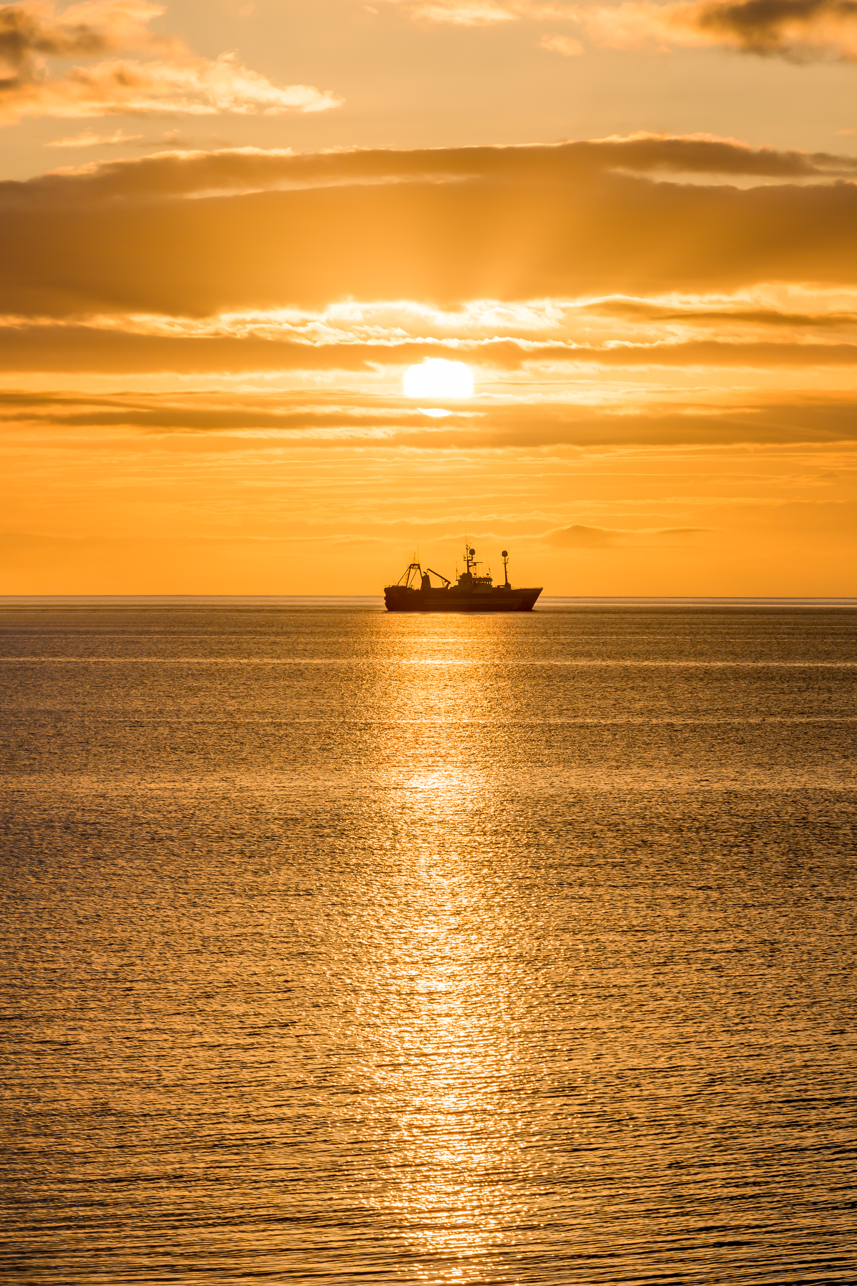 Sunset over Reykjavík.