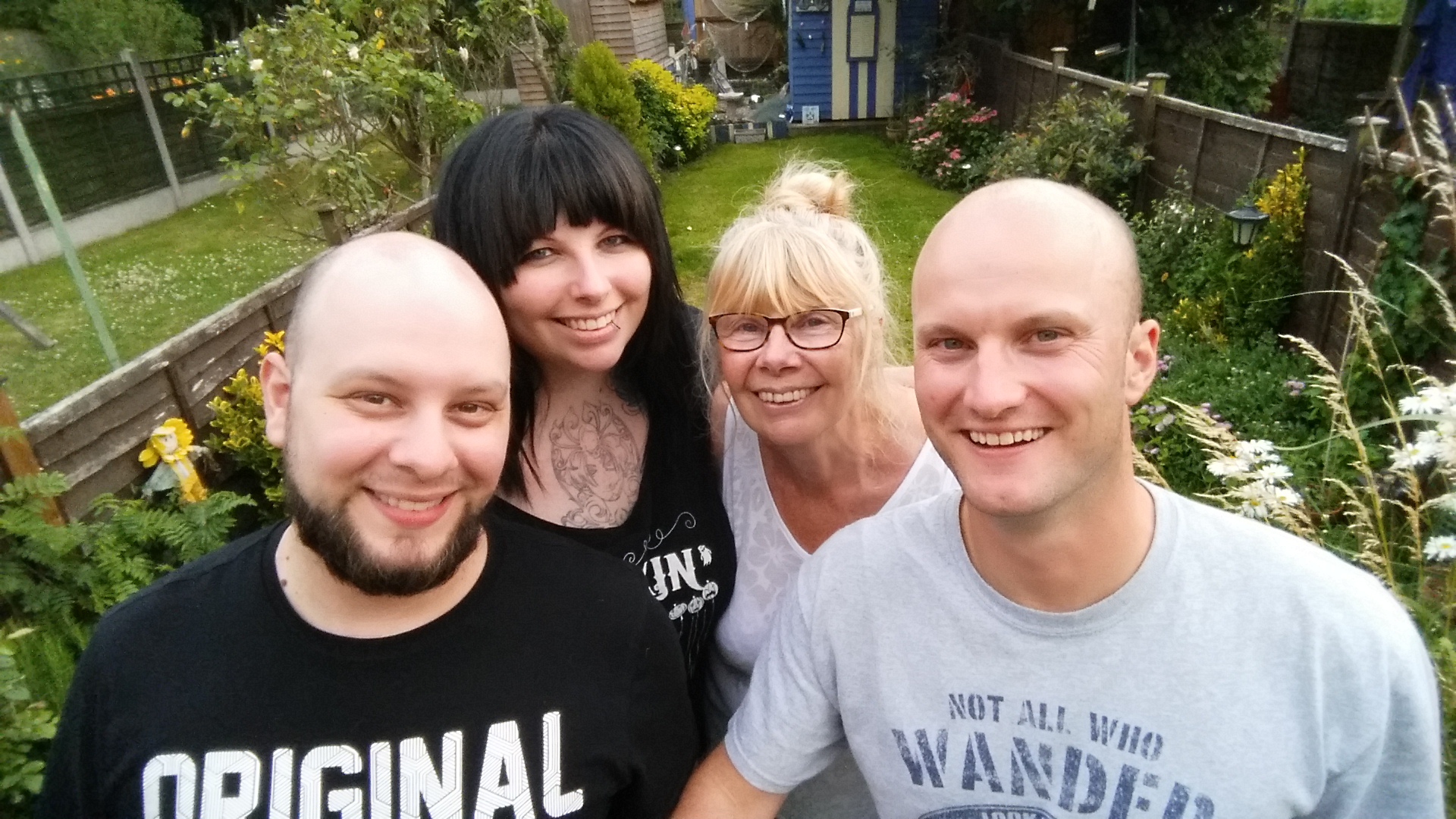 My brother, his fiancée, her mum and me!