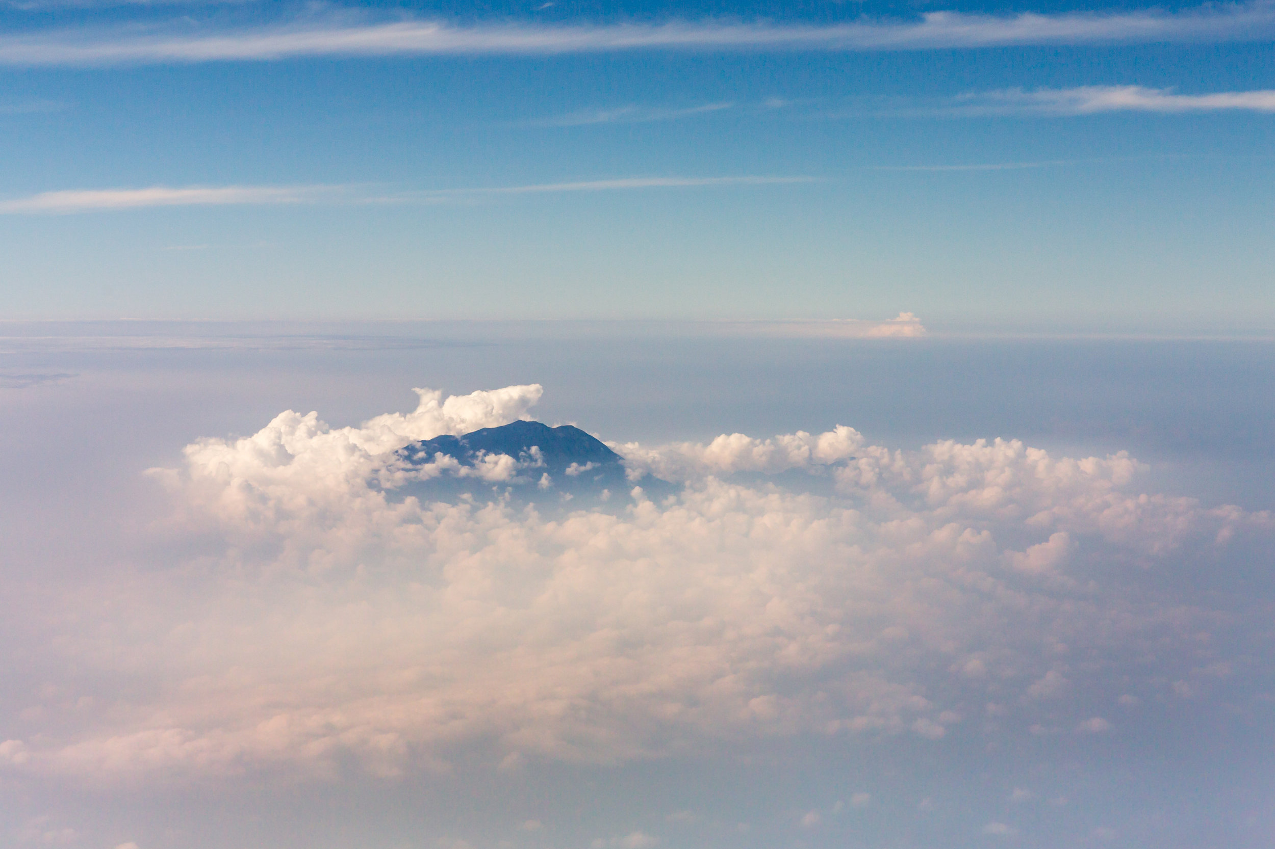 The top of a volcano