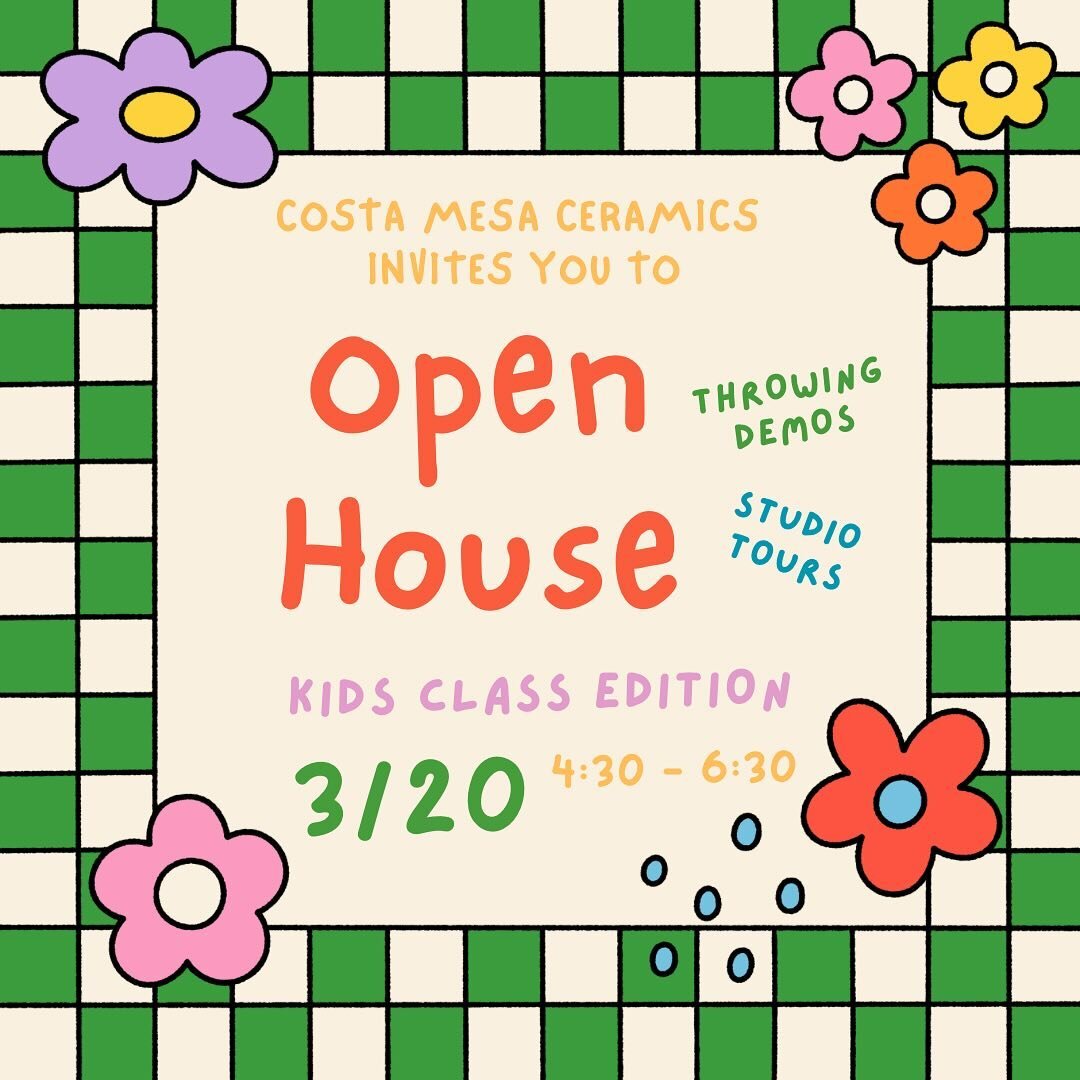 You&rsquo;re invited to come and check our new kids studio on Wednesday, 3/20! Our staff will be answering questions, demonstrating how to throw pottery, and showing you and your family around our newly expanded studio space! We&rsquo;ll have a hands